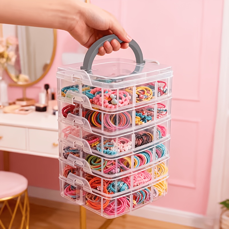 Craft Embellishment Storage - 5-layer transparent storage box with lid