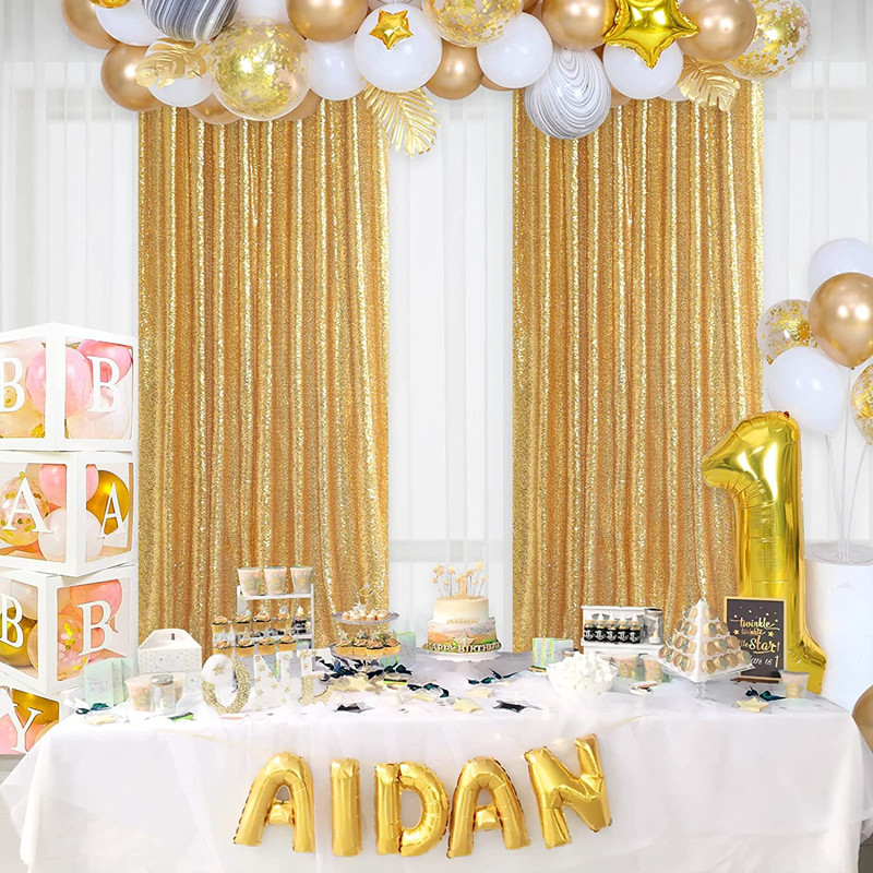 Gold/Silvery Sequin Backdrop C - огляд і ціна Sequin Fabric Panel