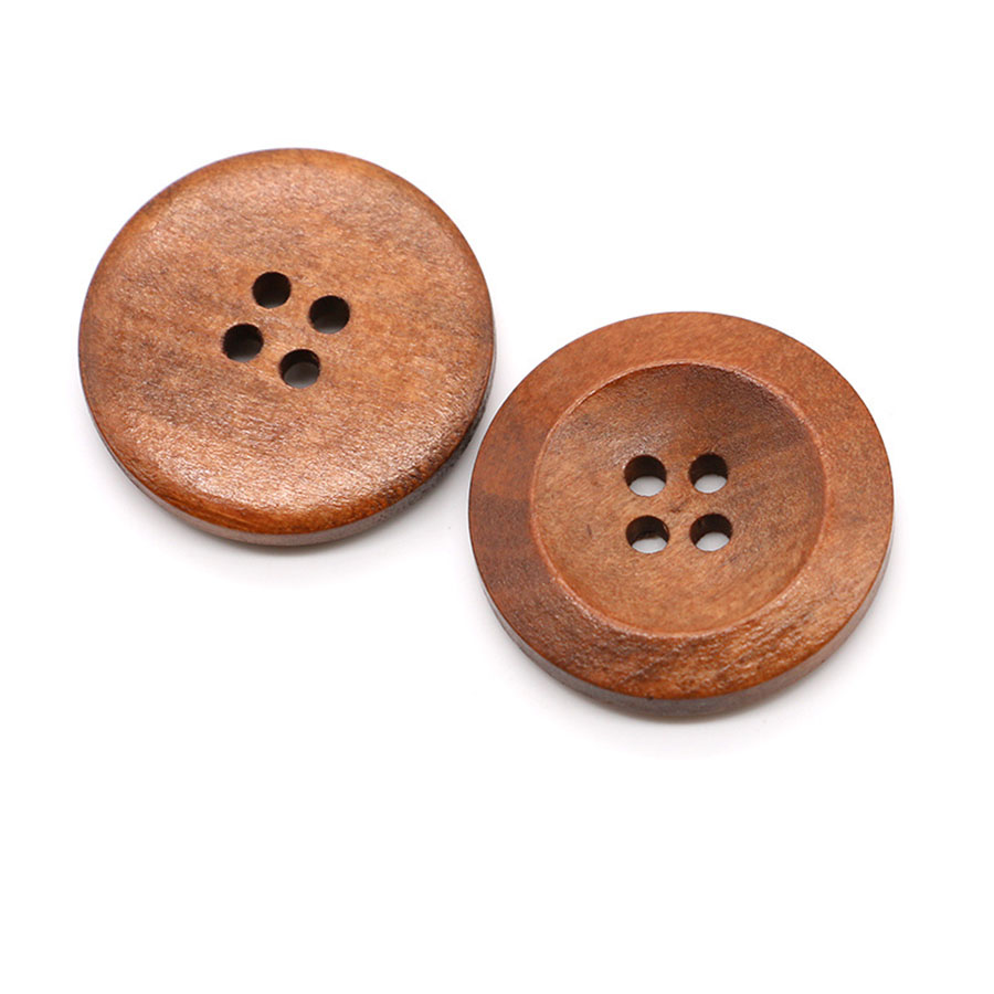 10pcs 18mm Round Wooden Button - огляд і ціна Embellishments For Scrapbooking