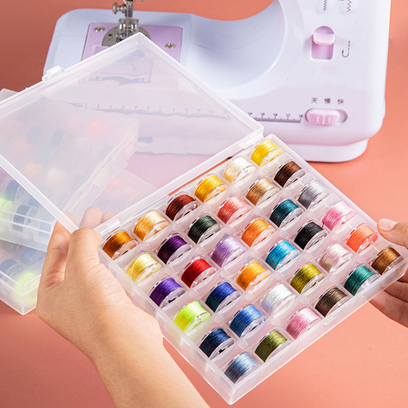 Sewing Bobbins Box Set Sewing  - огляд і ціна Craft Embellishment Storage