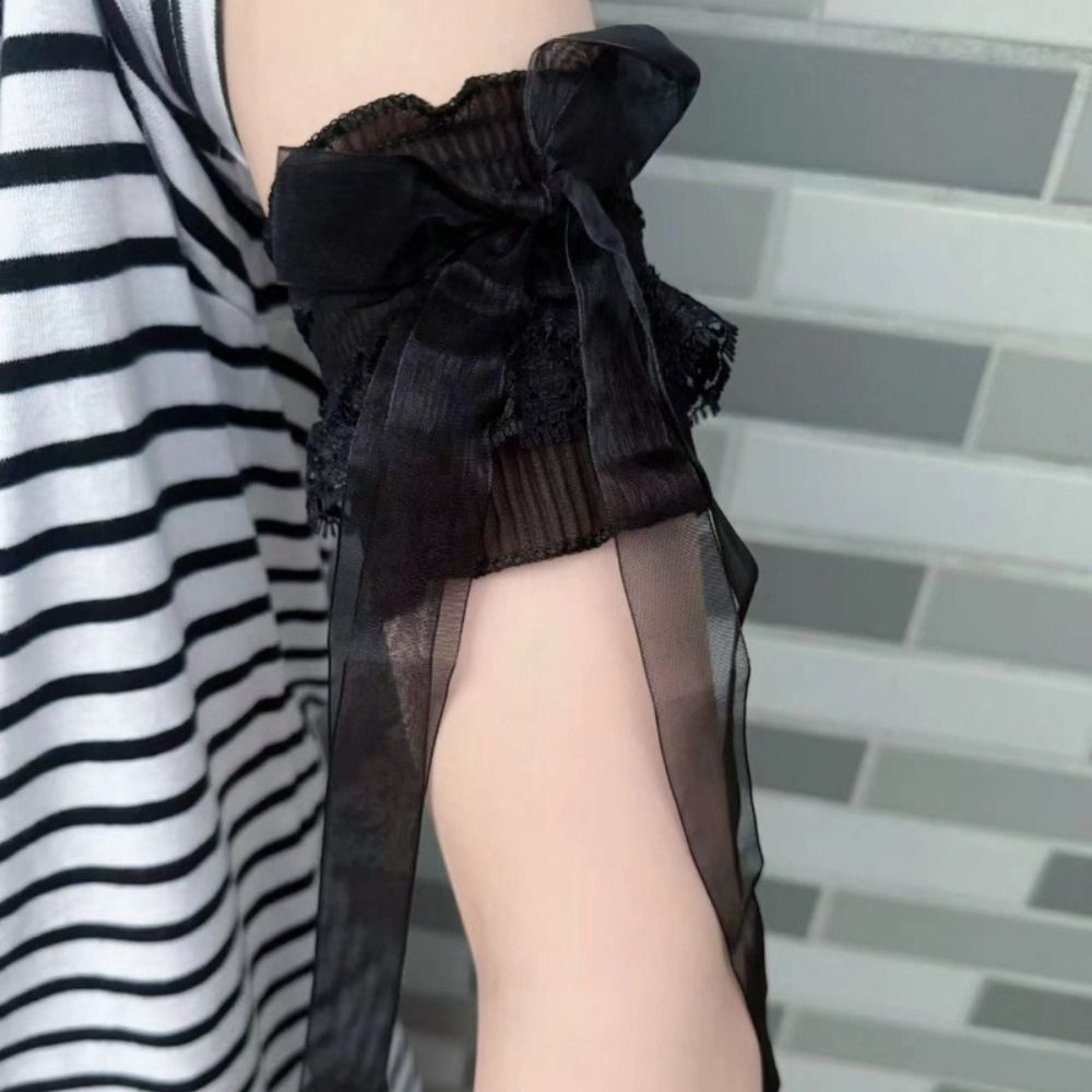 Fashion Lace Lolita Arm Sleeve - огляд і ціна Lace Ribbon Trim