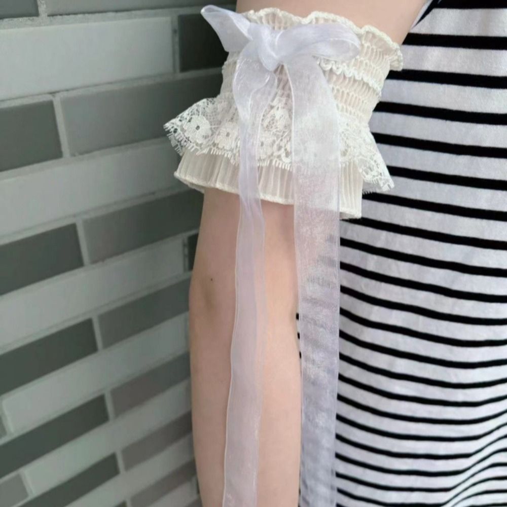 Fashion Lace Lolita Arm Sleeve - огляд і ціна Lace Ribbon Trim