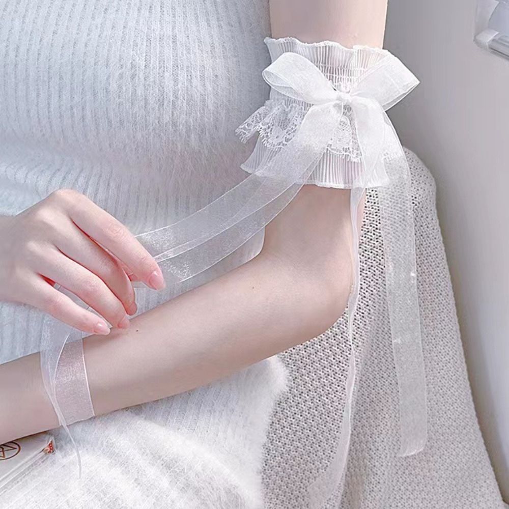 Fashion Lace Lolita Arm Sleeve - огляд і ціна Lace Ribbon Trim