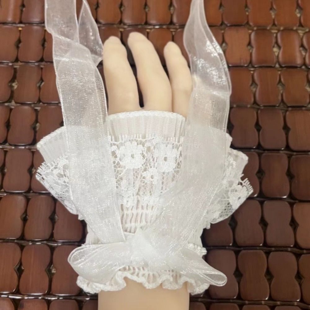 Fashion Lace Lolita Arm Sleeve - огляд і ціна Lace Ribbon Trim