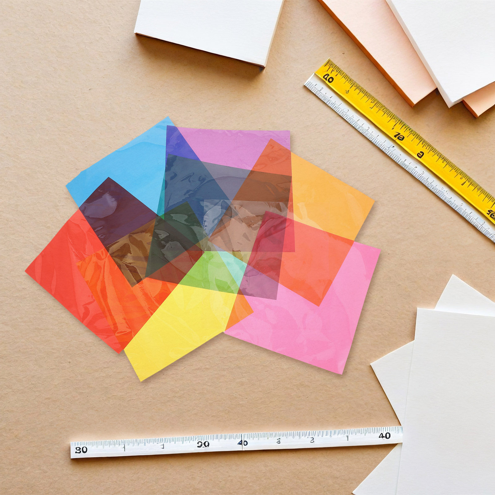 90Pcs Colored Cellophane Paper - огляд і ціна Craft Embellishments