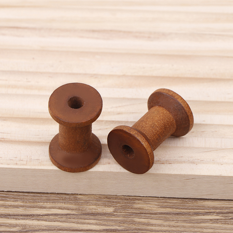 10Pc Vintage Wooden Spools DIY - огляд і ціна Organza Ribbon Spool