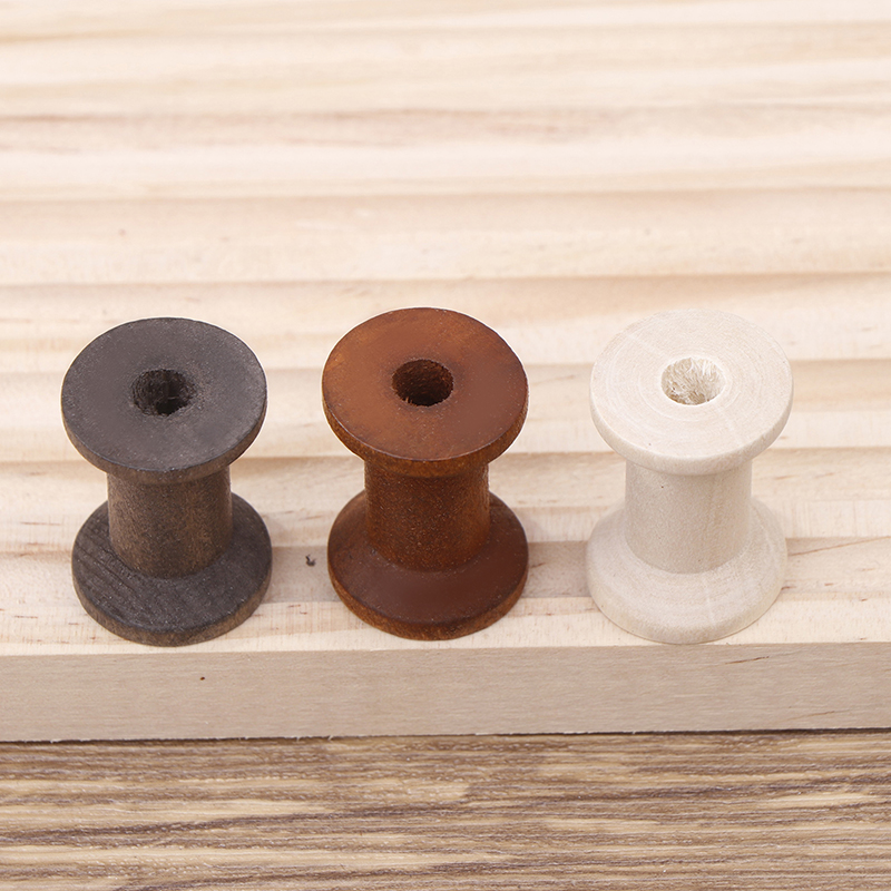 10Pc Vintage Wooden Spools DIY - огляд і ціна Organza Ribbon Spool