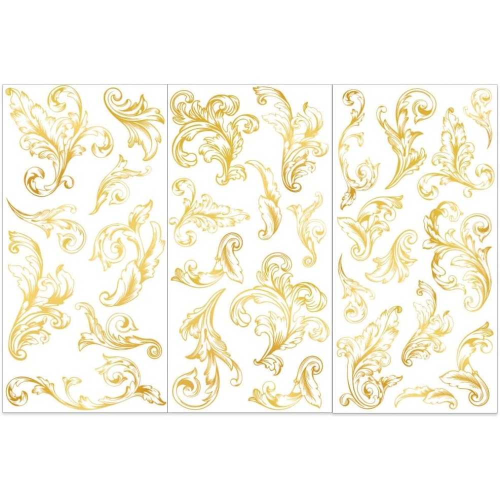 3pcs/Set Damask Rub on Transfe - огляд і ціна Embellishment Crafts