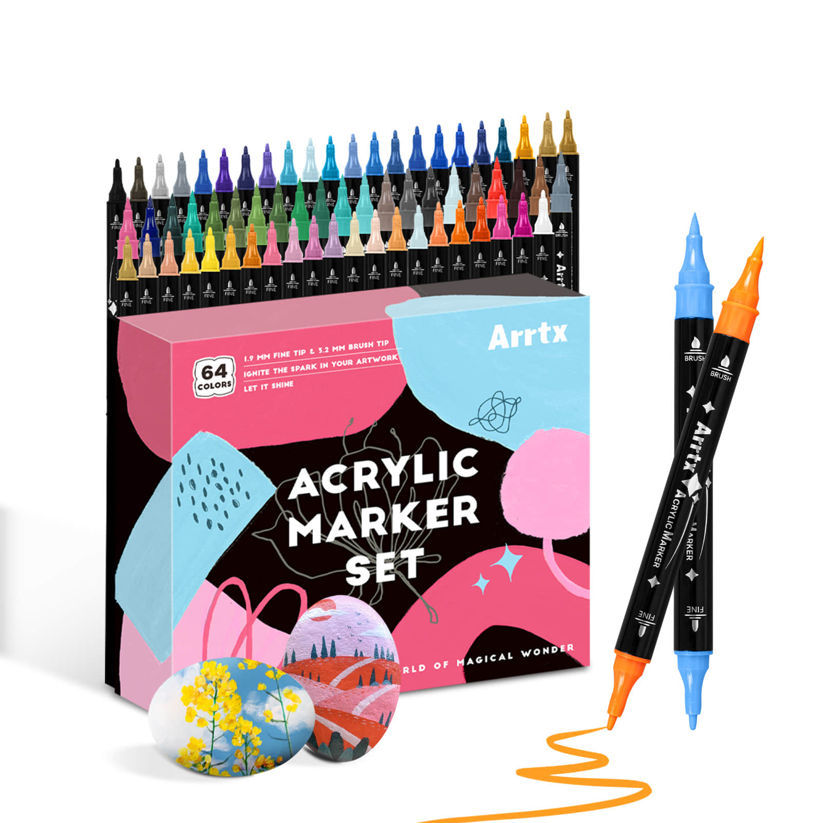 Arrtx 64 Colors Acrylic Paint  - огляд і ціна Copic Marker Classic