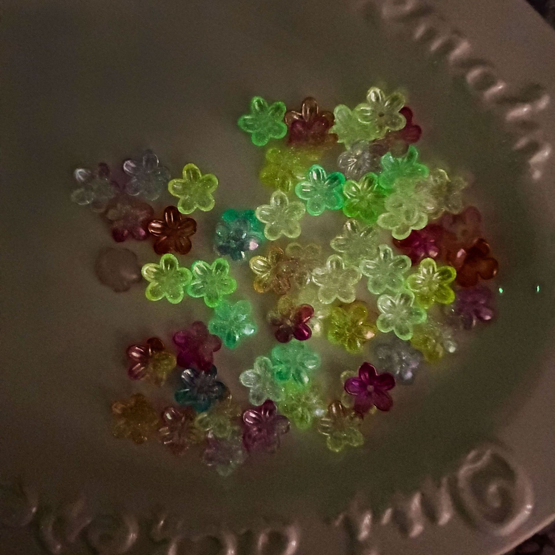 100Pcs/lot 12mm Colorful Lumin - огляд і ціна Embellishment Crafts