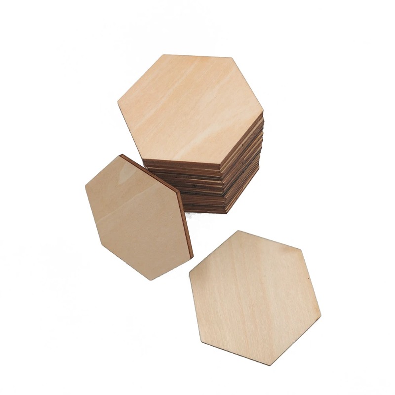 10-120mm Wooden Hexagon Blank  - огляд і ціна Craft Embellishments