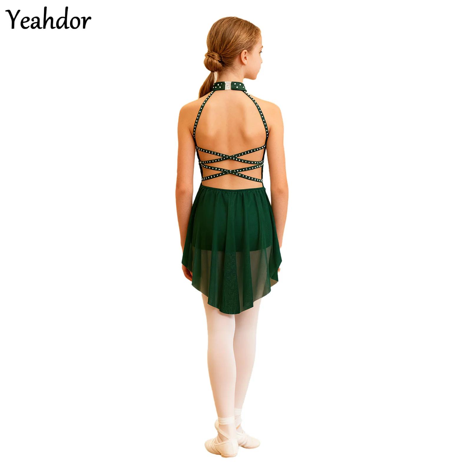 Girls Lyrical Dance Dress Rhin - огляд і ціна Rhinestone Banding Trim