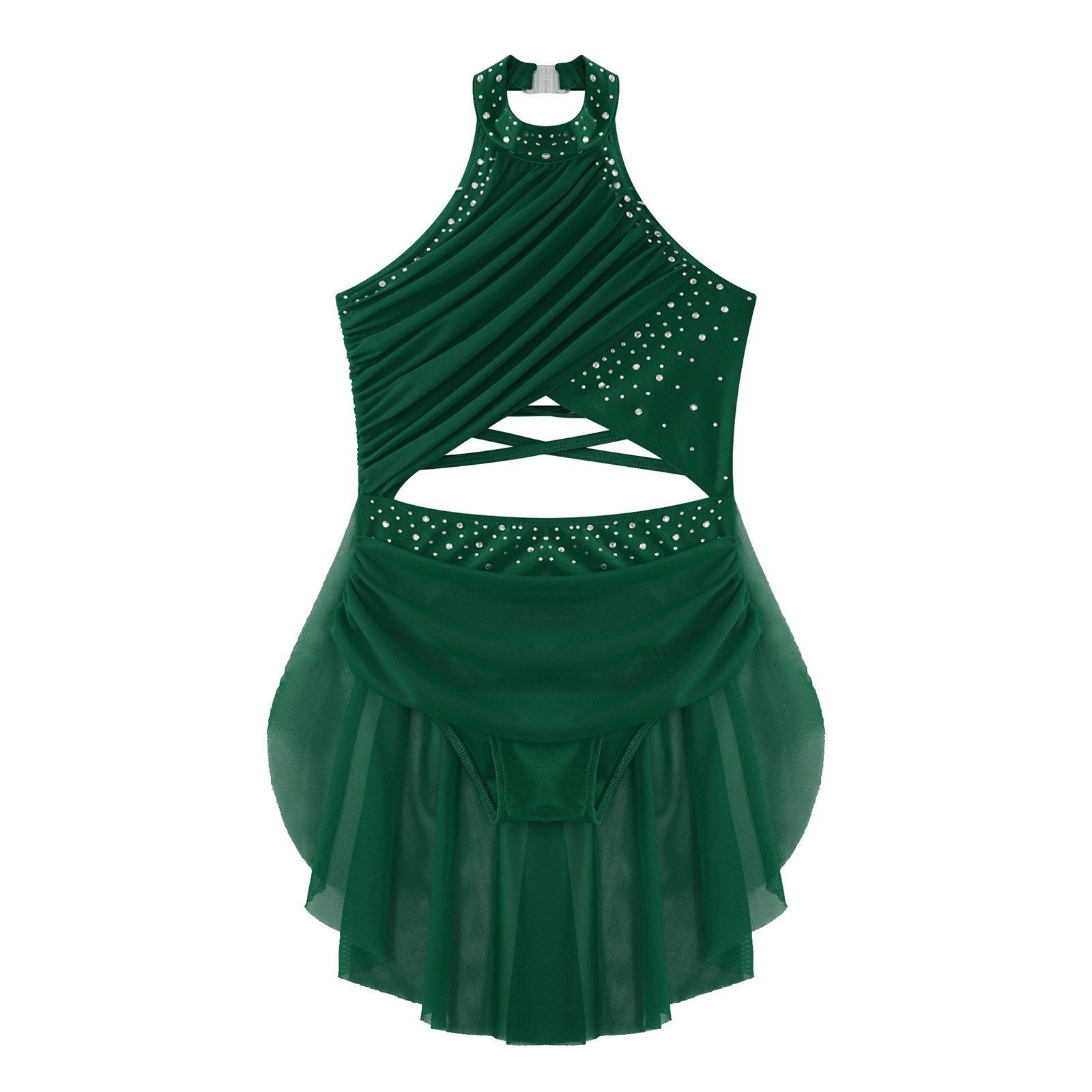 Girls Lyrical Dance Dress Rhin - огляд і ціна Rhinestone Banding Trim