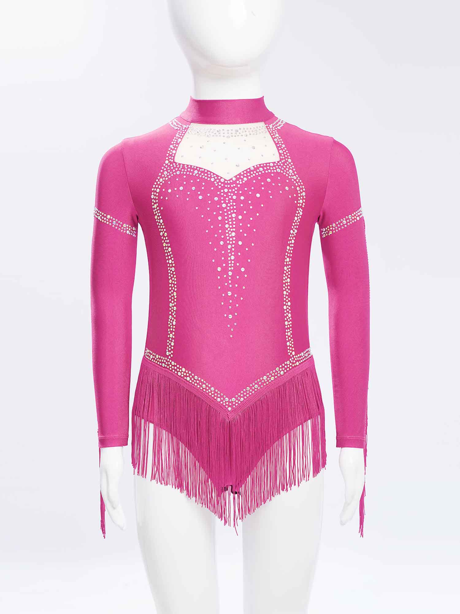 Kids Girls Fringe Latin Dance  - огляд і ціна Rhinestone Banding Trim