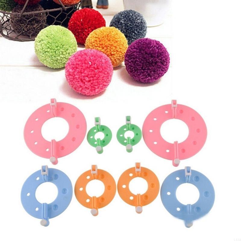 L43A 4Pcs DIY Wool Yarn Knitti - огляд і ціна Pom Pom Maker Tool